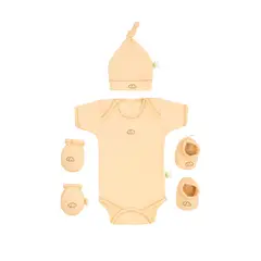 BABY MINK - Ajuar 4 piezas para recién nacido orgánico