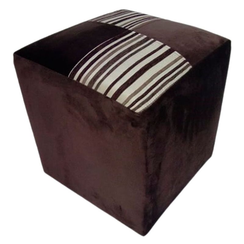MUEBLERIA LATINA - POUF FELPA COMPOSE CHOCOLATE