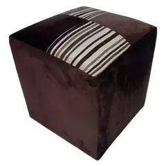 MUEBLERIA LATINA - POUF FELPA COMPOSE CHOCOLATE