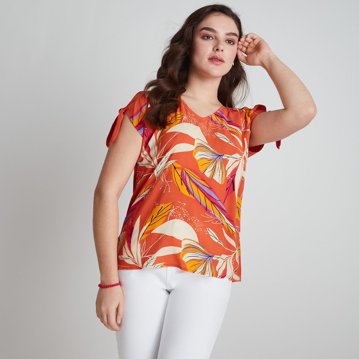 CURVI - Polera Con Nudo En Hombro CURVI