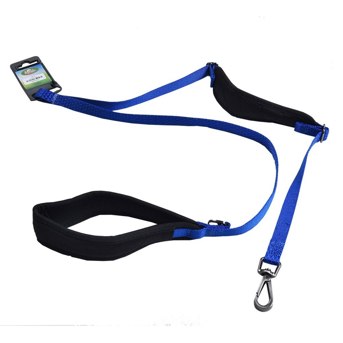 MASCAN - Correa Doble Agarre Perro L Azul Mascan