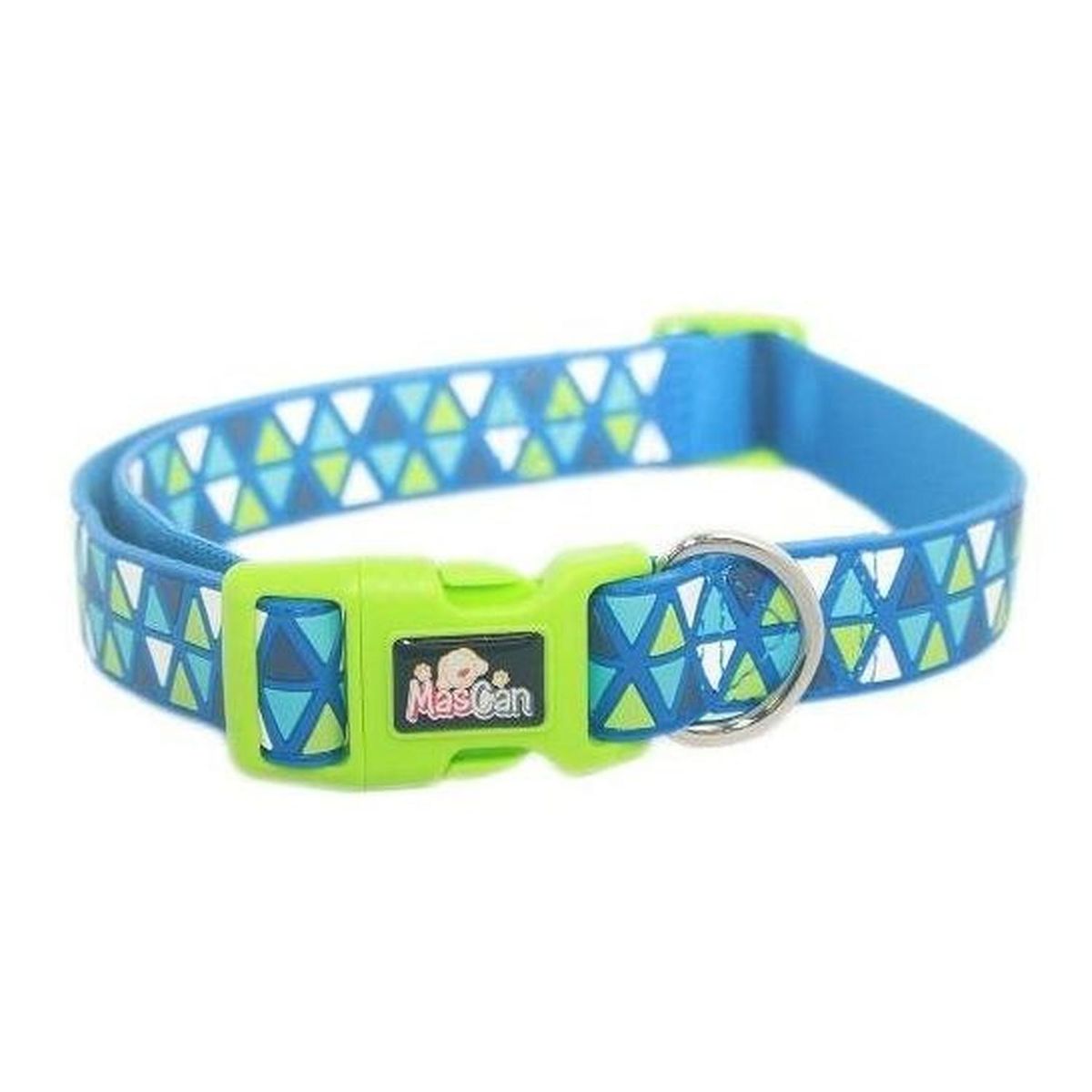 MASCAN - Collar Triángulo Azul Talla M Perro Mascan