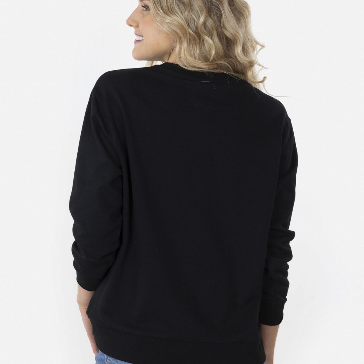 MAUI AND SONS - Poleron BUTTERFLY IN CREW Mujer Negro Maui and Sons