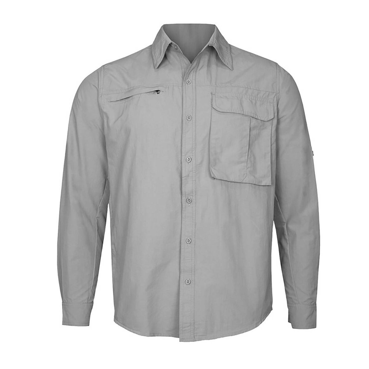 ANDESLAND OUTDOOR APPAREL - Camisa Trekking Ripstop Manga Larga UPF50 Fénec Gris Hombre