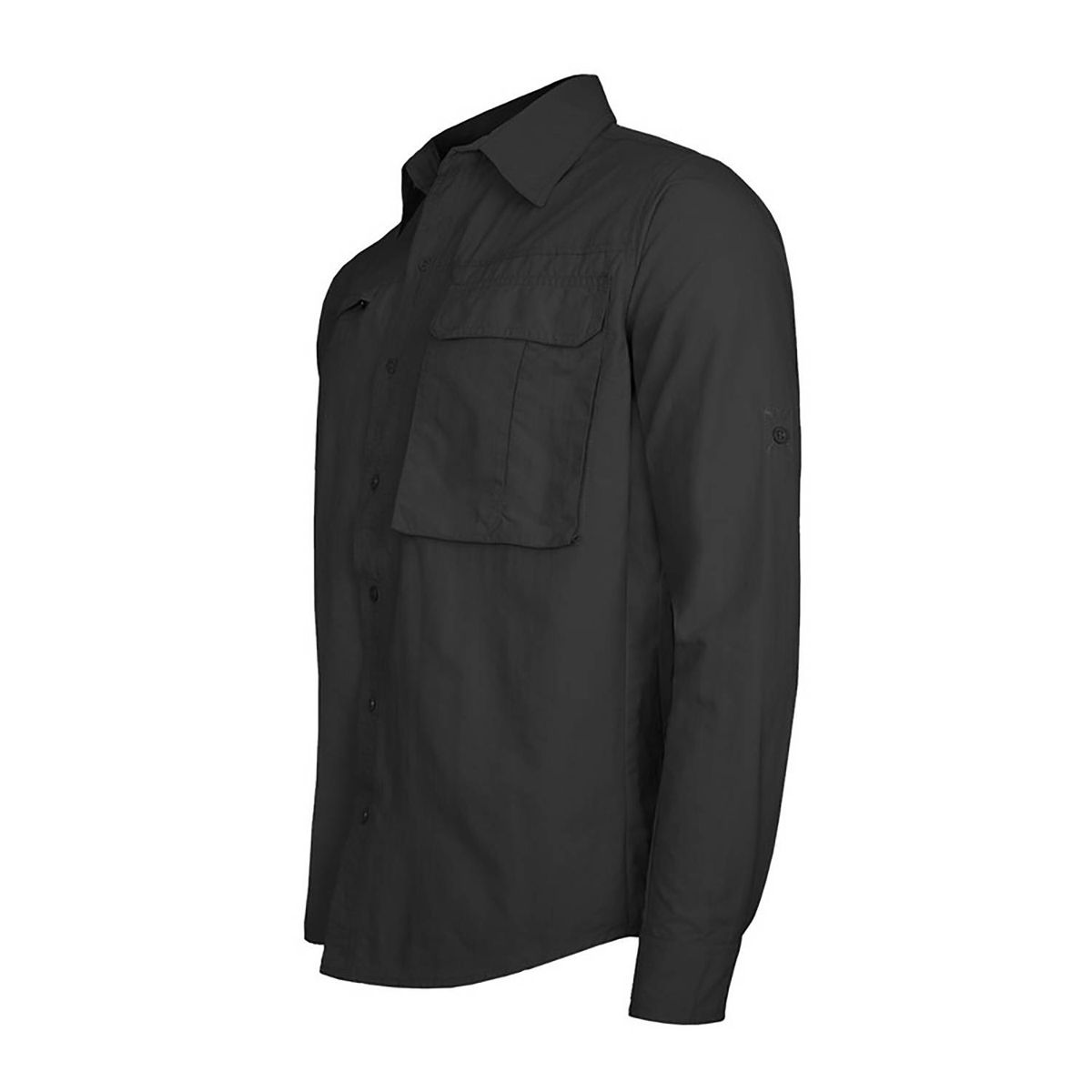 ANDESLAND OUTDOOR APPAREL - Camisa Trekking Ripstop Manga Larga UPF50 Fénec Negro Hombre