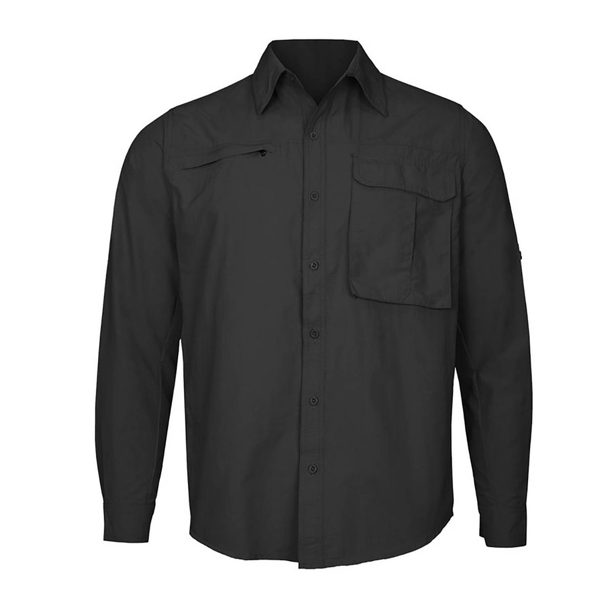 ANDESLAND OUTDOOR APPAREL - Camisa Trekking Ripstop Manga Larga UPF50 Fénec Negro Hombre
