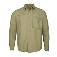 Camisa Trekking Ripstop Manga Larga UPF50 Fénec Beige Hombre