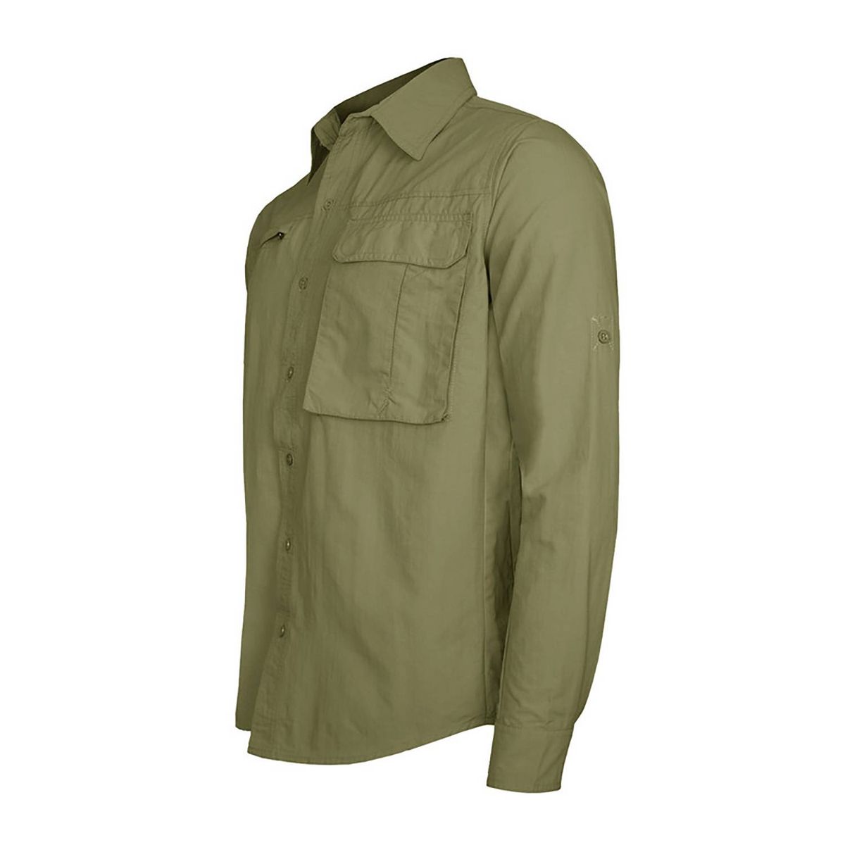ANDESLAND OUTDOOR APPAREL - Camisa Trekking Ripstop Manga Larga UPF50 Fénec Khaki Hombre