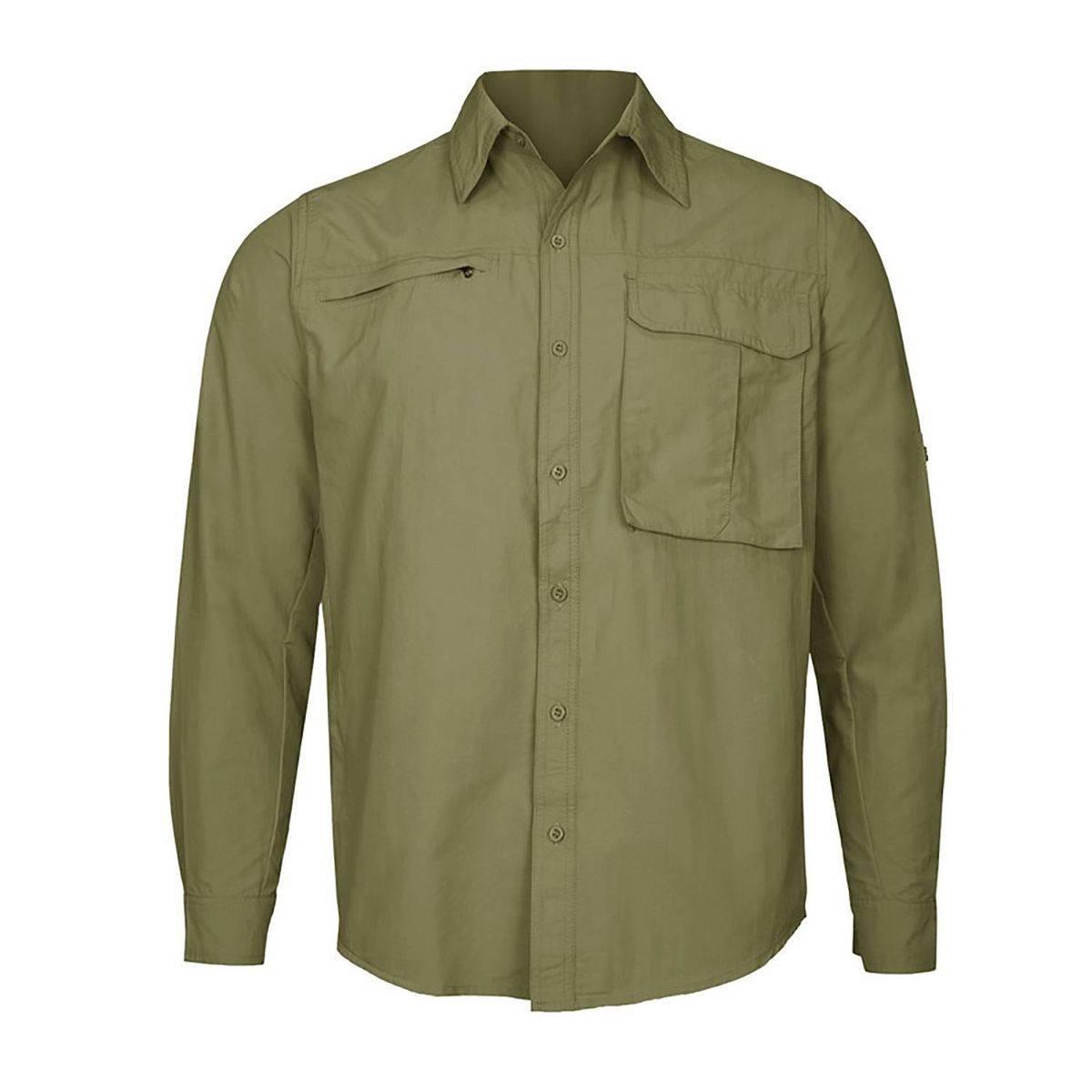 ANDESLAND OUTDOOR APPAREL - Camisa Trekking Ripstop Manga Larga UPF50 Fénec Khaki Hombre
