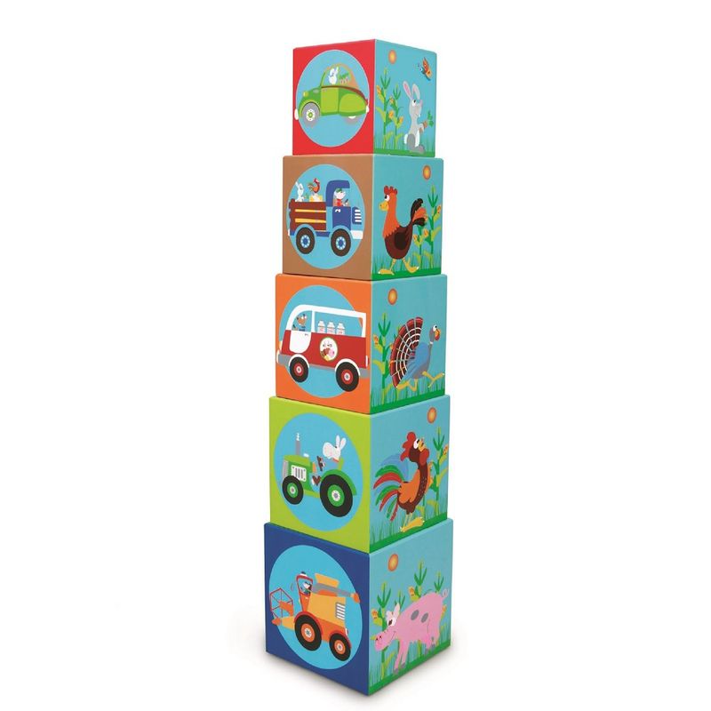 SCRATCH EUROPE - Cubos apilables La Granja 5pcs