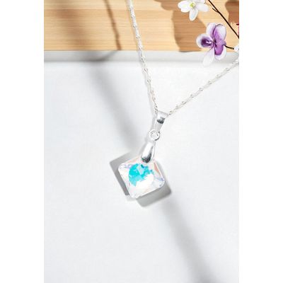 Imagen 2 del producto Collar Cristina Plata 925 creado con cristales de Swarovski® Aurora Boreal