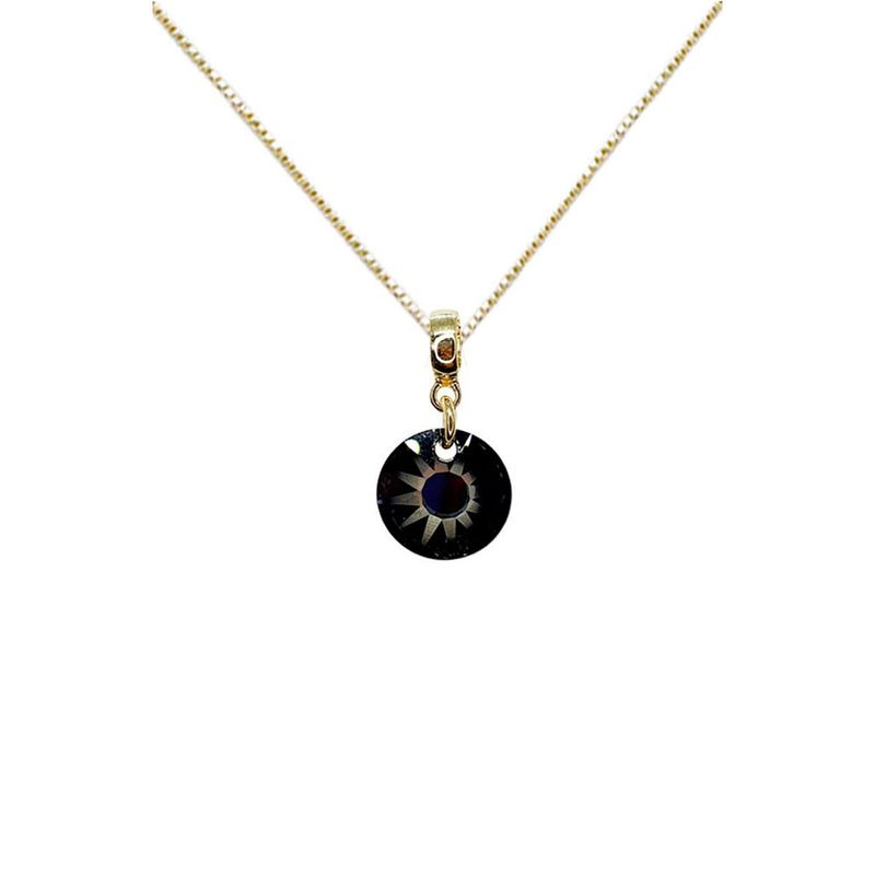 JOYAS MONTERO - Collar Elisa Gold Cristal Genuino Silver Night