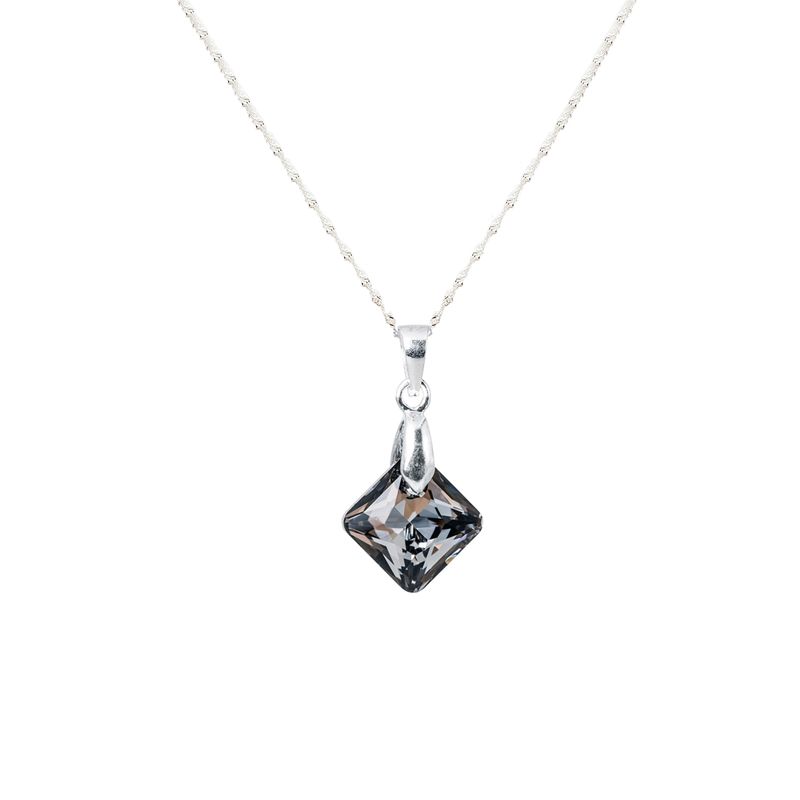 JOYAS MONTERO - Collar Cristina Plata Italiana 925 y Cristal Genuino Silver Night