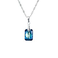 Collar Estefanía Plata 925 creado con cristales de Swarovski® Bermuda Blue