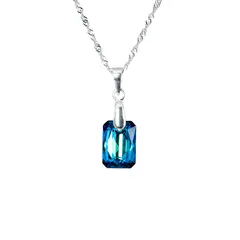 JOYAS MONTERO - Collar Estefanía Cristal Genuino Bermuda Blue
