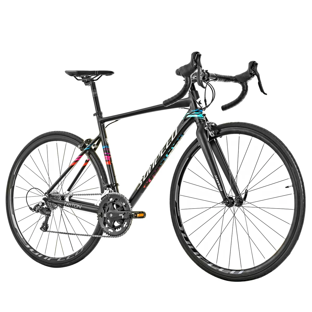 SUNPEED - BICICLETA RUTA SUNPEED TRITON NEGRA TALLA M 50