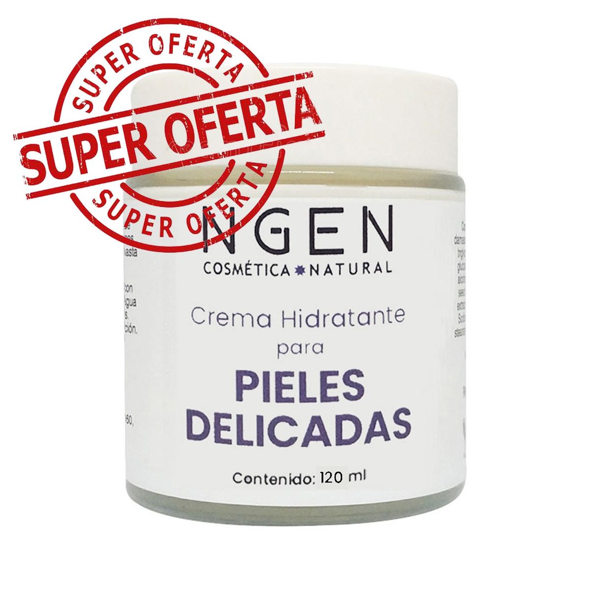 COSMETICA NATURAL NGEN - Crema Antirojeces Natural - Calmante e Hidratante 120 ml