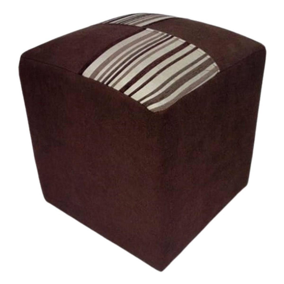 MUEBLERIA LATINA - POUF LINO COMPOSE CHOCOLATE.