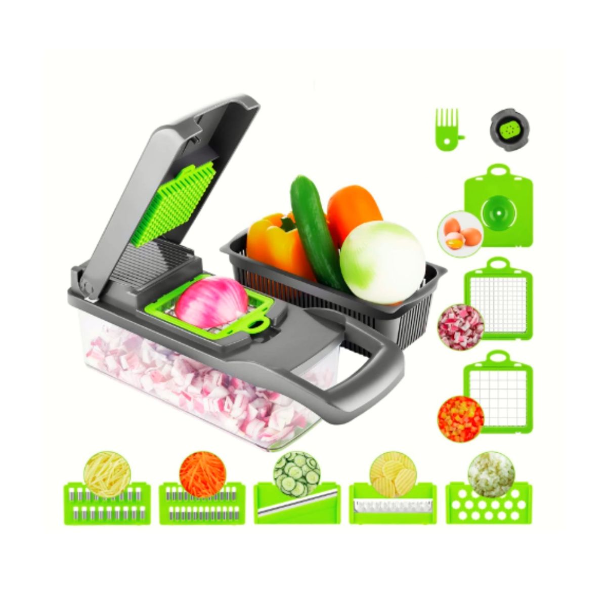 GENERICO - Cortador de verduras multifuncional 14 en 1