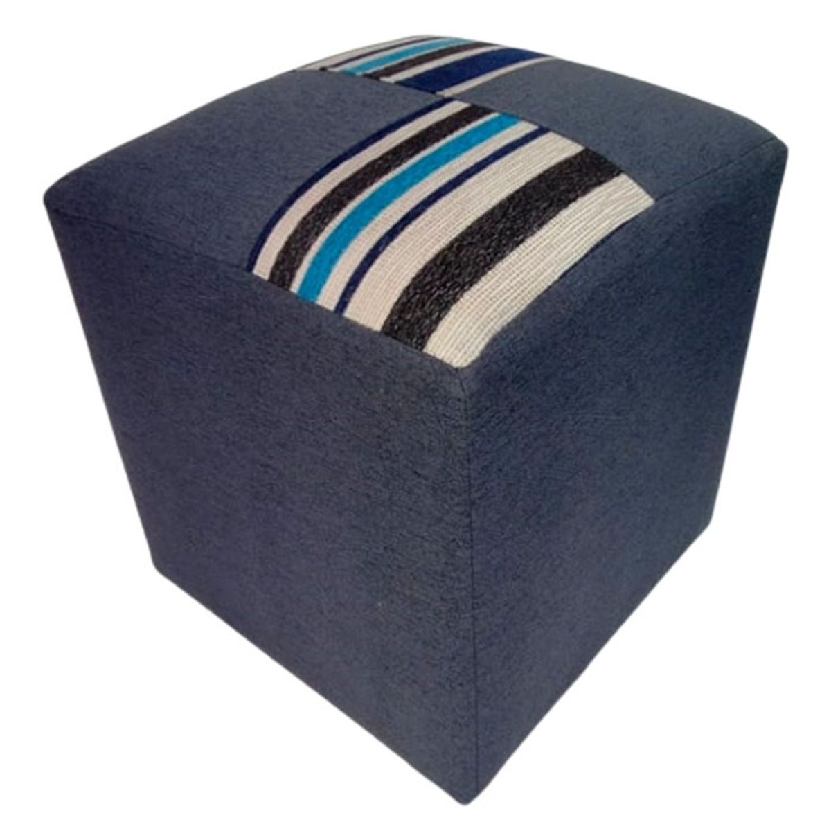 MUEBLERIA LATINA - POUF LINO COMPOSE AZUL RAYA