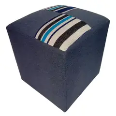 MUEBLERIA LATINA - POUF LINO COMPOSE AZUL RAYA