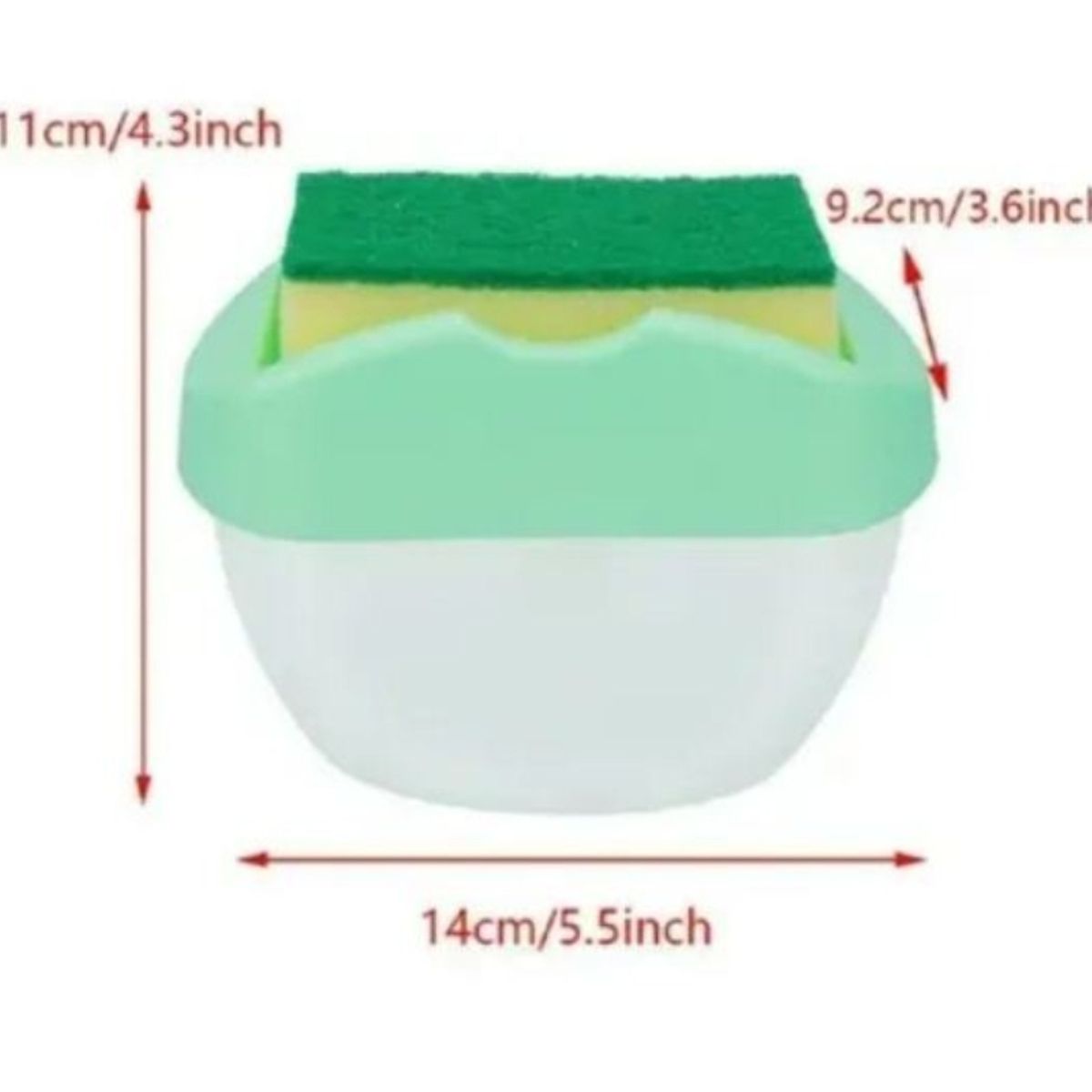 OEM - Dispensador De Jabón Para Loza con Esponja - VERDE