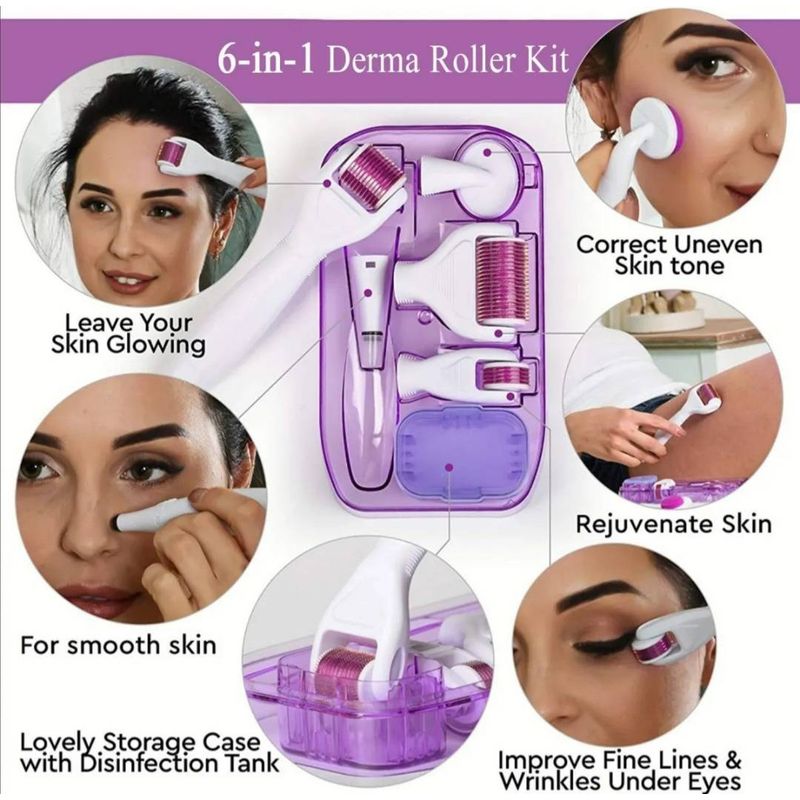 UNIVERSAL - Rodillo Micro Agujas Regenerador Facial Anti Arrugas Y Acné Welife