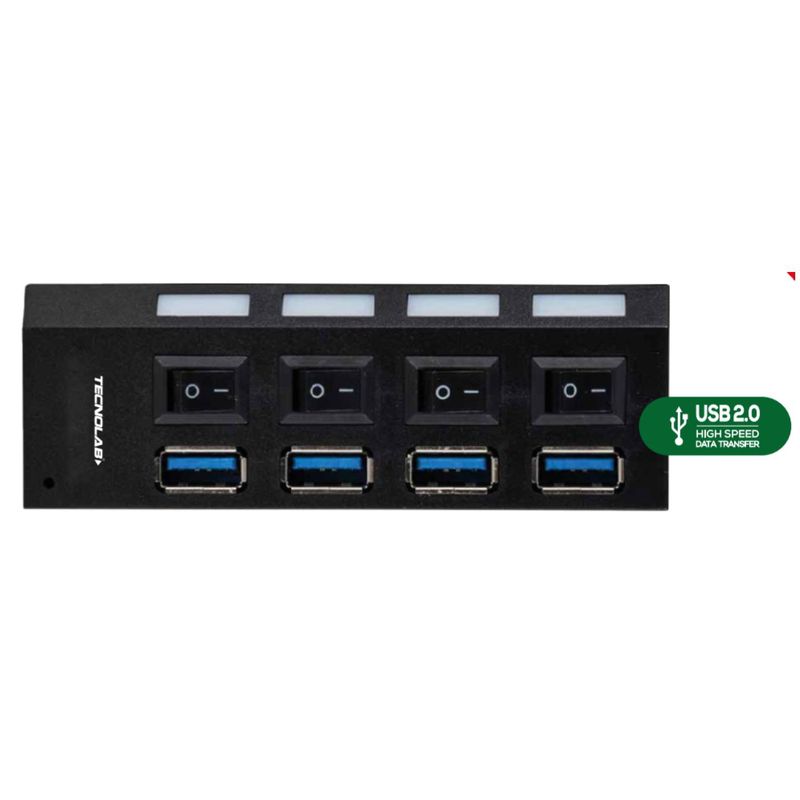 TECNOLAB - Hub USB 3.0 4 Puertos Multi Cargador Tecnolab