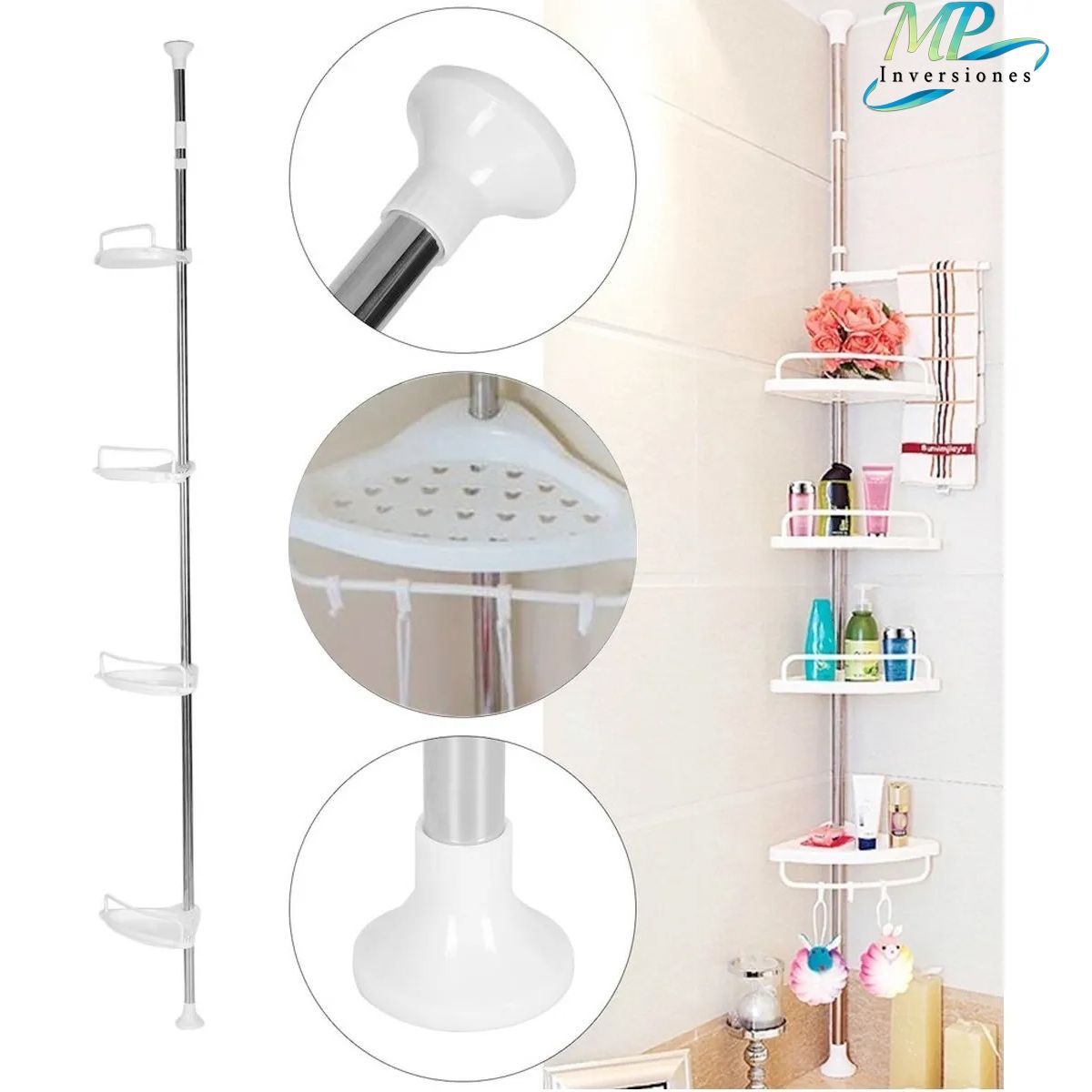MP - Esquinero De Ducha Y Baño Altura Regulable