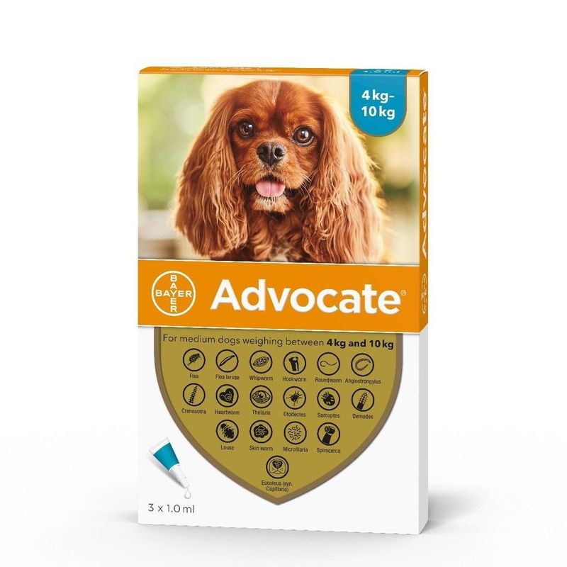 BAYER - Advocate para Perros de 4 a 10kg - 1 pipeta