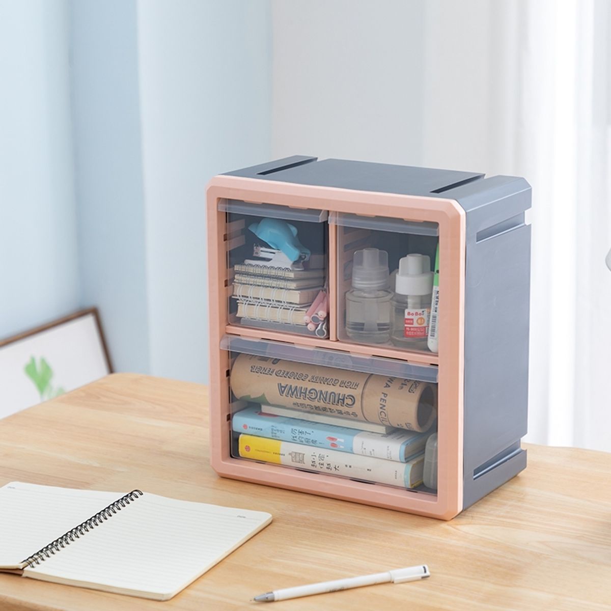 GENERICO - Caja Organizadora Dormitorio Juguetes Botiquín 2112 Gris.