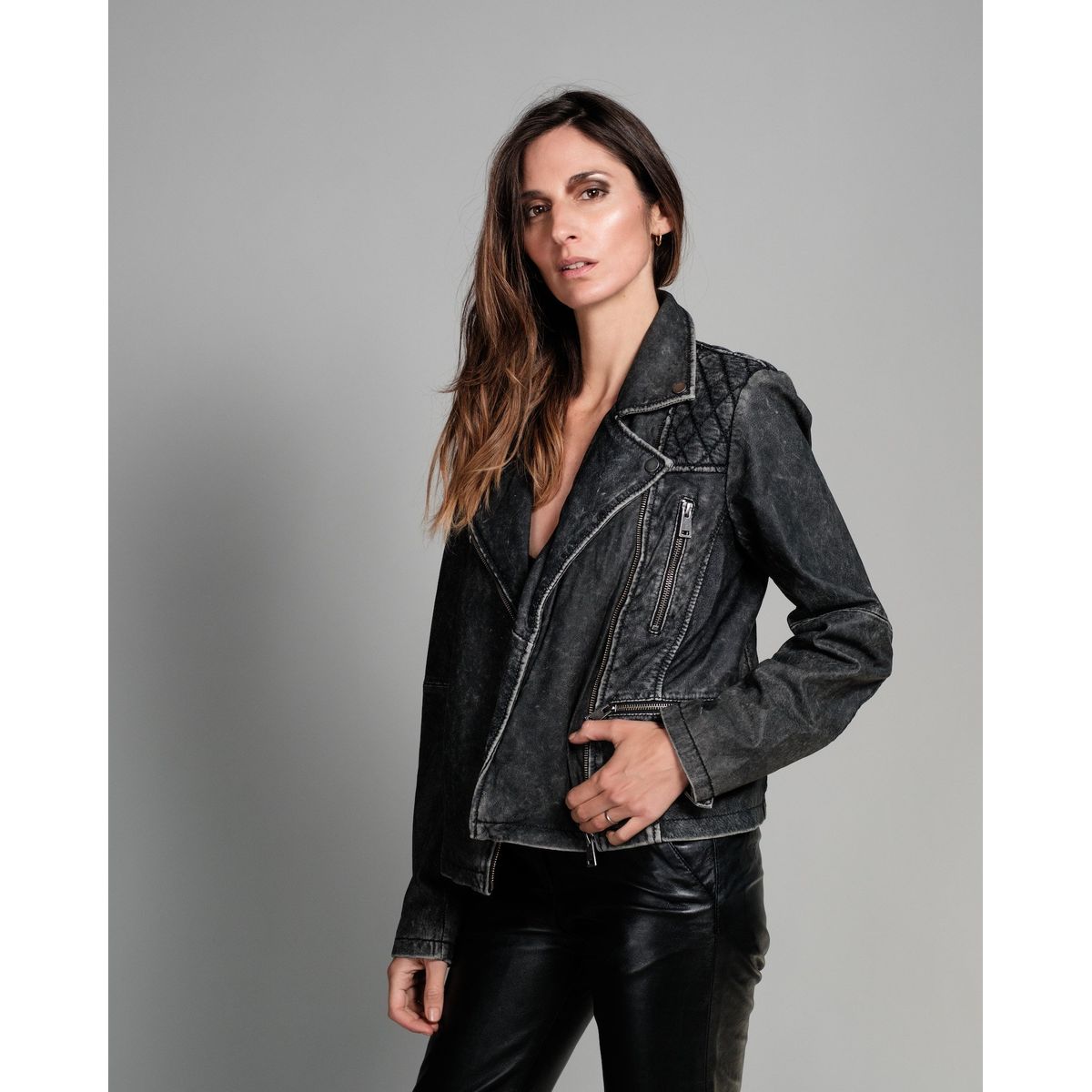 BOR - Chaqueta Biker Cuero