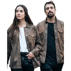 BOR - Camisa Cuero Unisex Roble