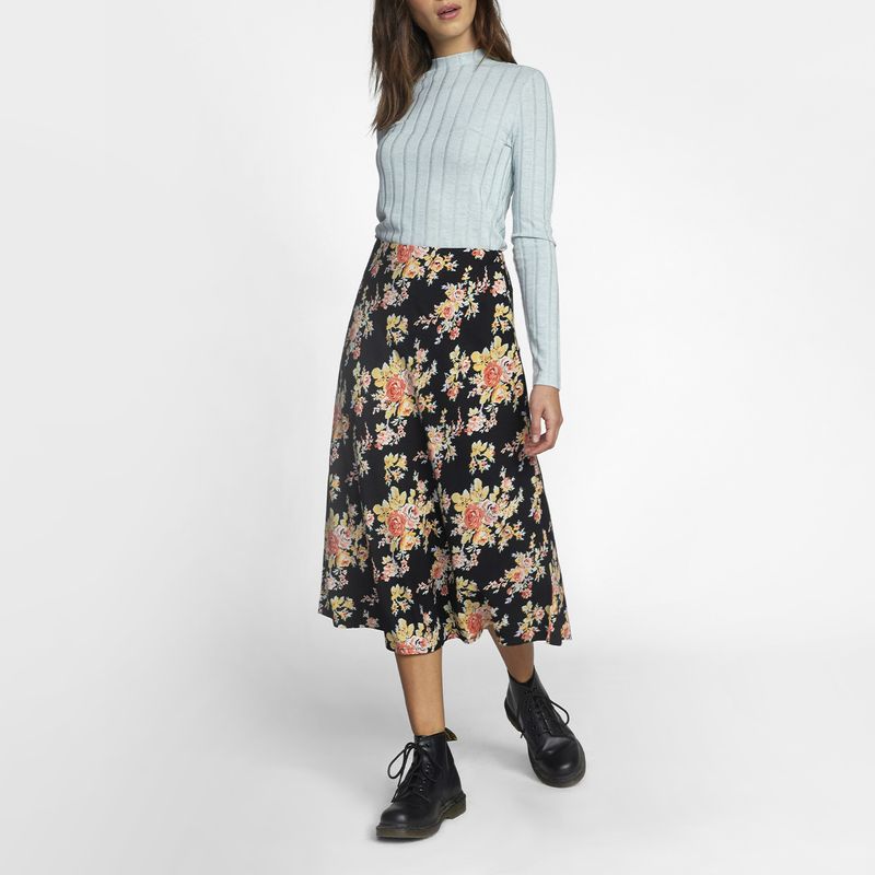 RVCA - Falda Mujer Stardust Skirt Negro RVCA