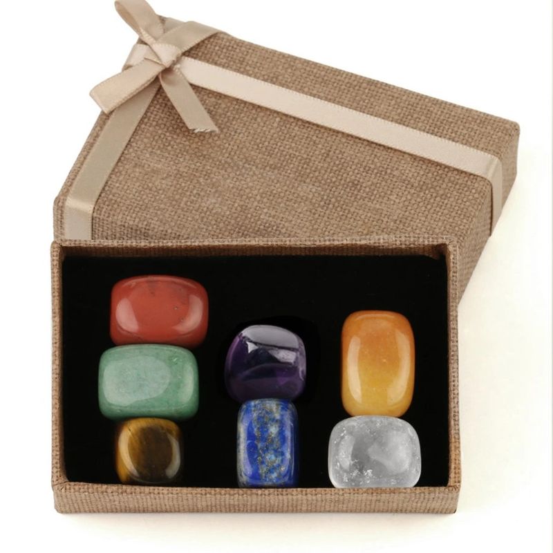 GENERICO - Pack Piedras 7 Chakras Cubos / Reiki