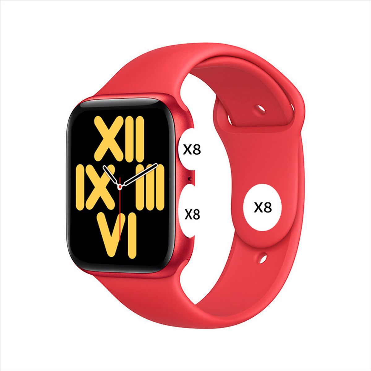 GENERICO - Reloj Inteligente Smartwatch Bluetooth X8 PRO ROJO