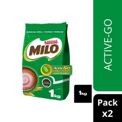 NESTLE - Saborizante Para Leche Milo® Activ-go® 1000g X2 Bolsas