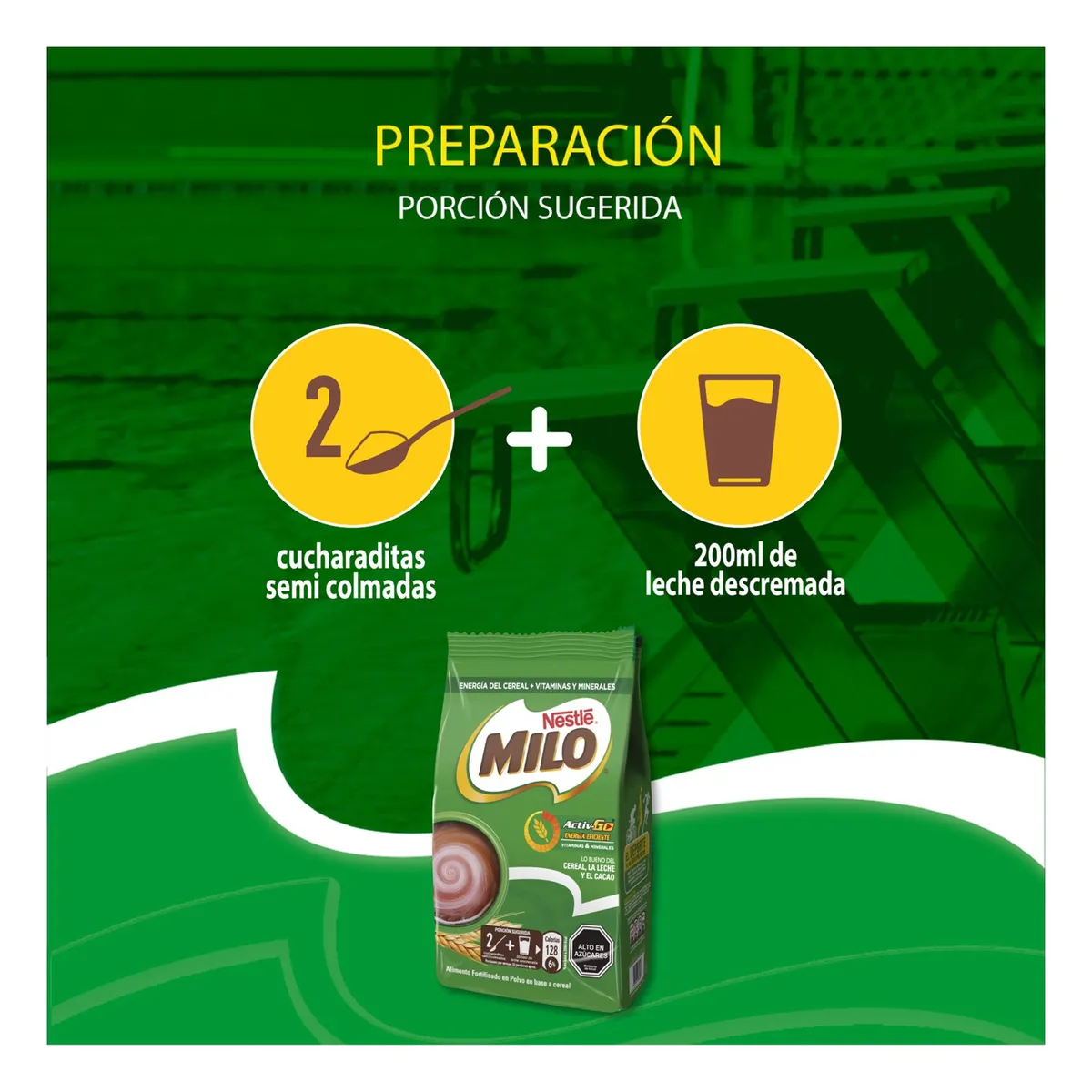 NESTLE - Saborizante Para Leche Milo® Activ-go® 1000g X2 Bolsas