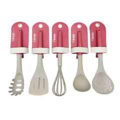 KEEP - Set Utensilios De Cocina Rosado 5 Piezas