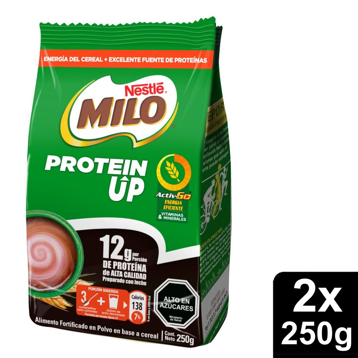 NESTLE - Saborizante Para Leche Milo® Protein Up Activ-go® 250g X2