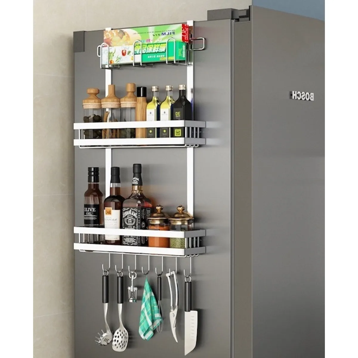 BJ HOGAR - Organizador De Refrigerador Estante Lateral Para Nevera