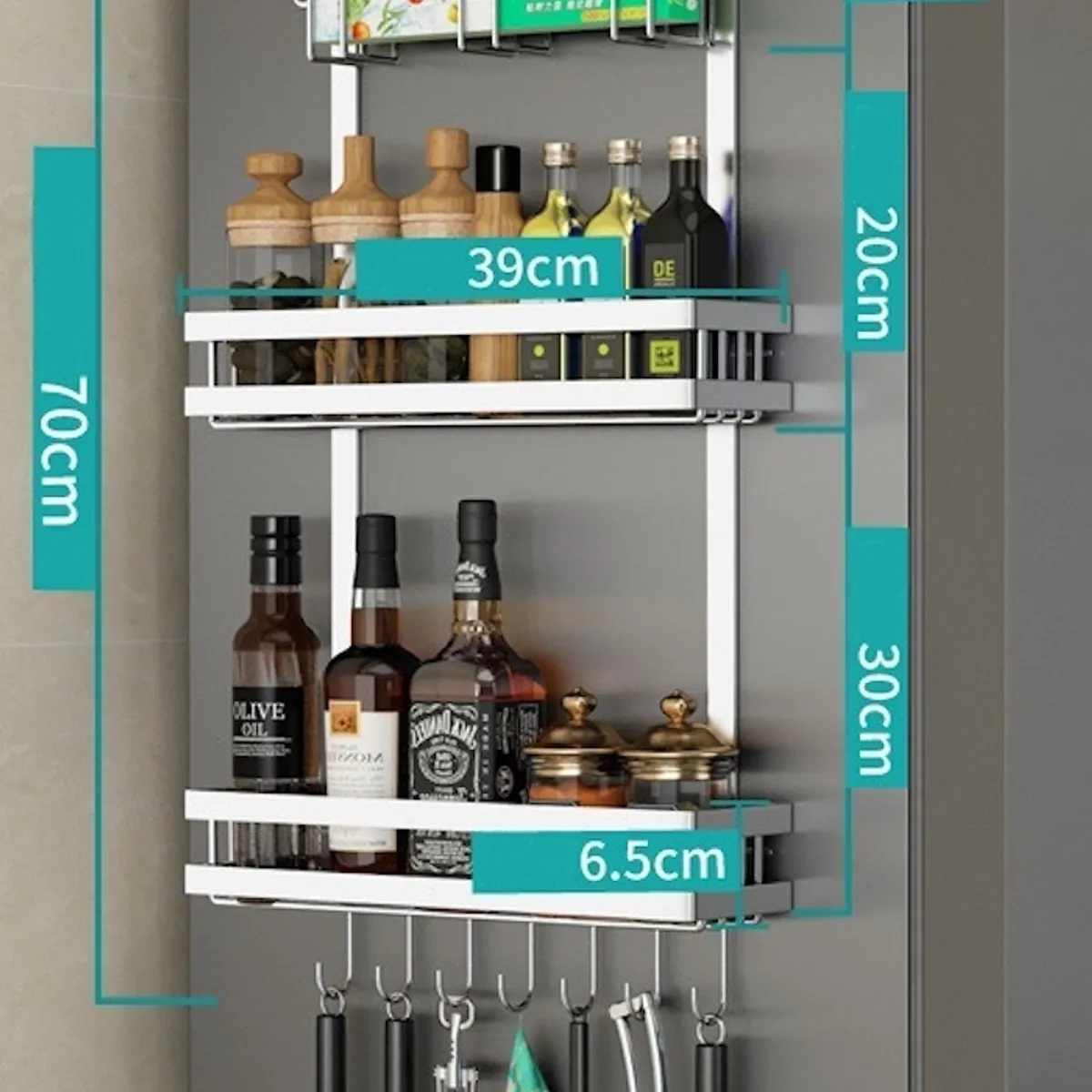 BJ HOGAR - Organizador De Refrigerador Estante Lateral Para Nevera