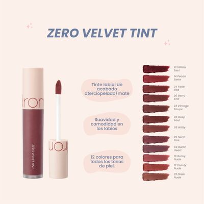 Imagen 2 del producto Tinte Labial Zero Velvet Tint Toasty Nude 17