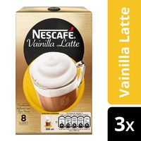 Café Nescafé® Vainilla Latte 8x18,5g X3 Cajas