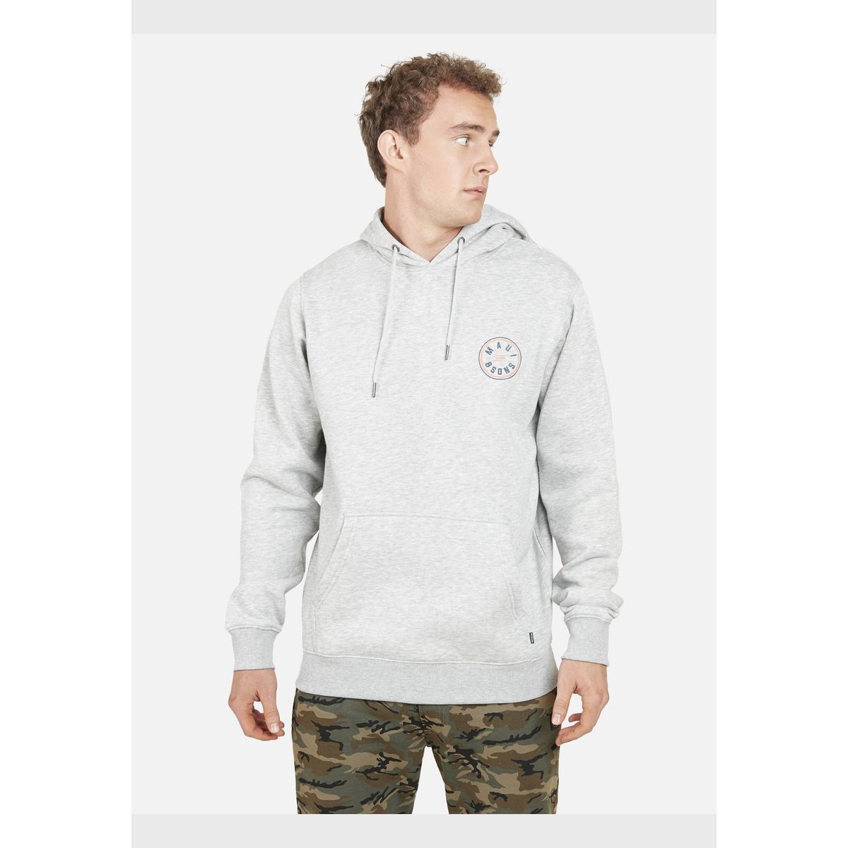 MAUI AND SONS - Poleron HEXAGON SURF Hombre Gris Maui and Sons