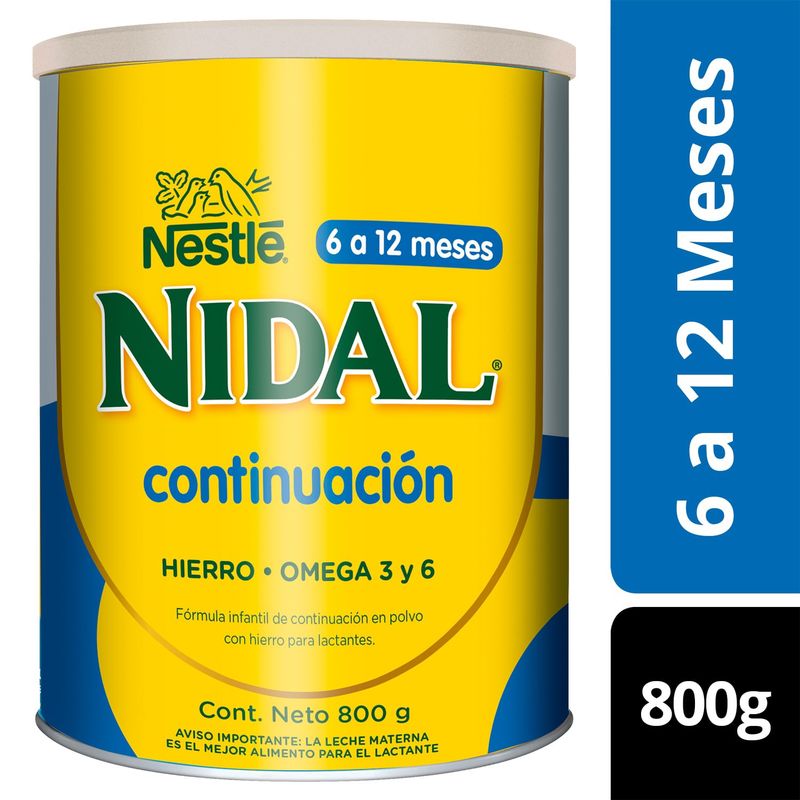 NAN - Leche Nidal 2 Continuación 800g Tarro Fórmula Infantil