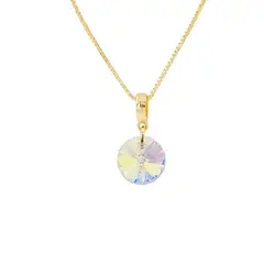 JOYAS MONTERO - Collar Aurora Gold Cristal Genuino Aurora Boreal