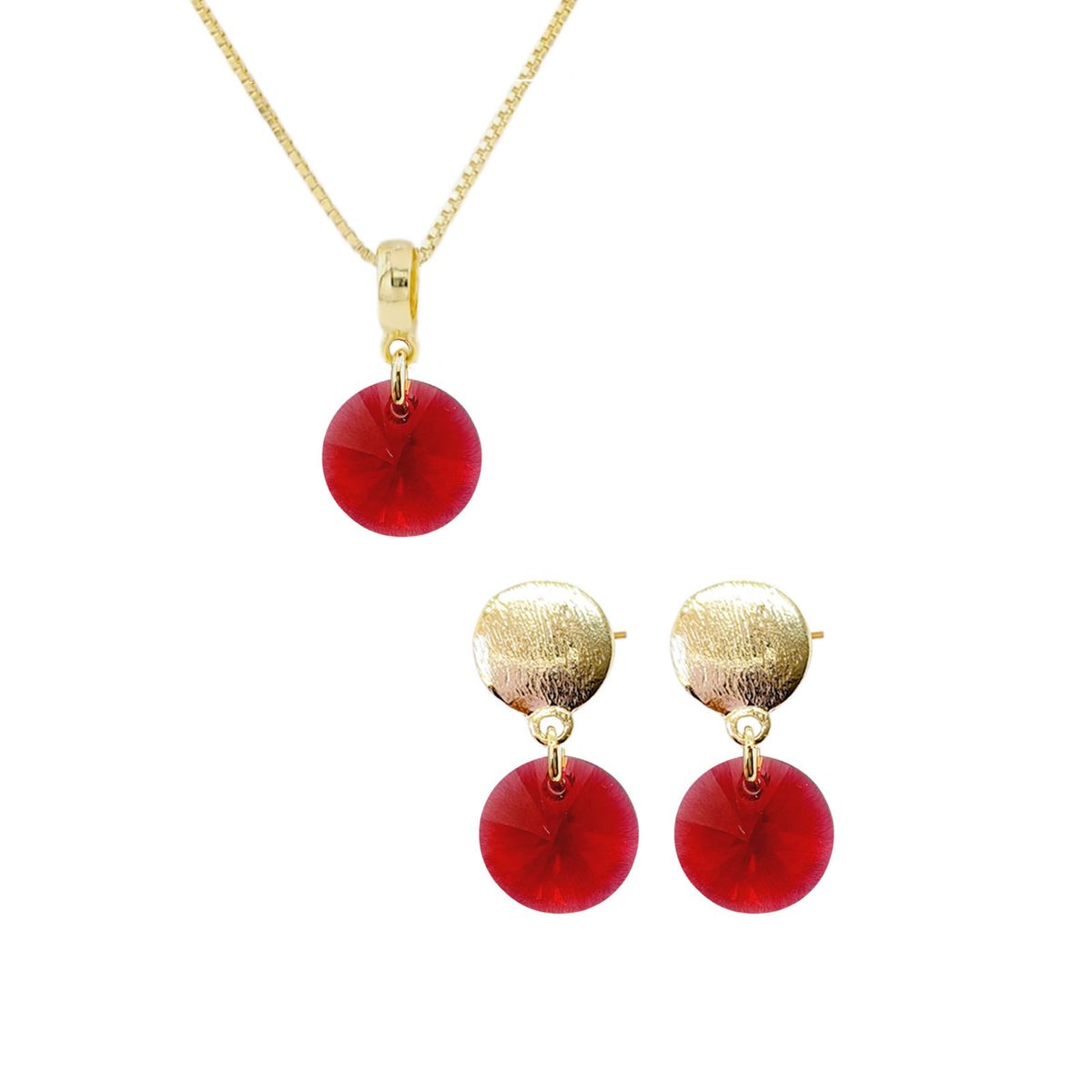 JOYAS MONTERO - Conjunto Amelia Gold 24K creado con cristales de Swarovski® Scarleth