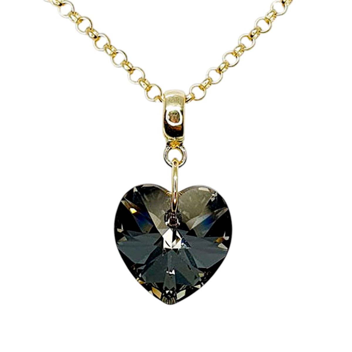 JOYAS MONTERO - Collar Gran Romance Gold 24K creado con cristales de Swarovski® Silver Night