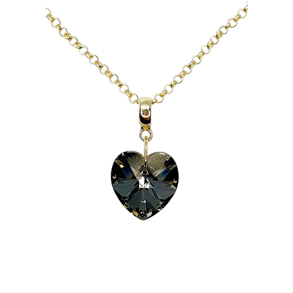 JOYAS MONTERO - Collar Gran Romance Gold 24K creado con cristales de Swarovski® Silver Night